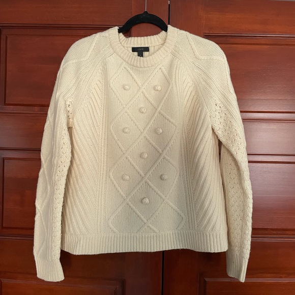 J. Crew Merino Wool PomPom Sweater - Picture 6 of 6